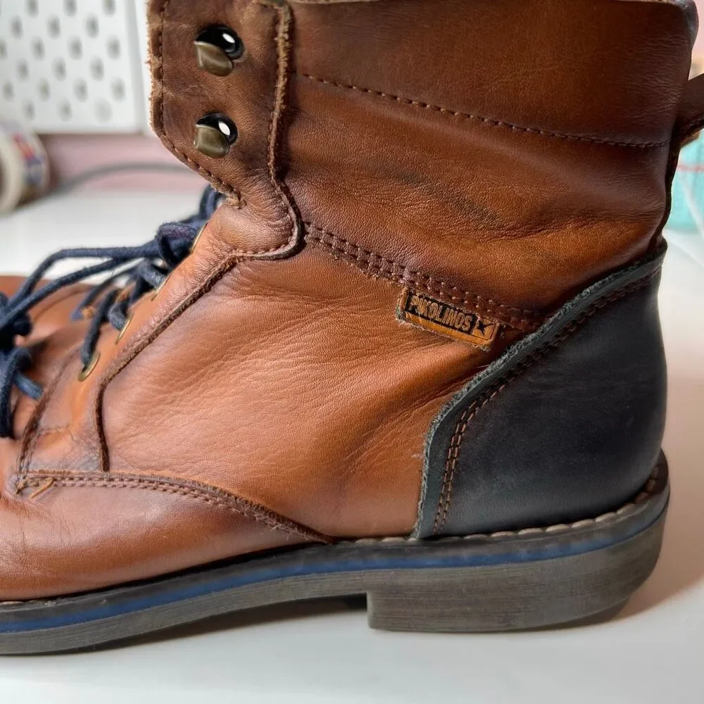 Mens Pikolinos York Leather Lace-Up Casual Ankle Boots size 41